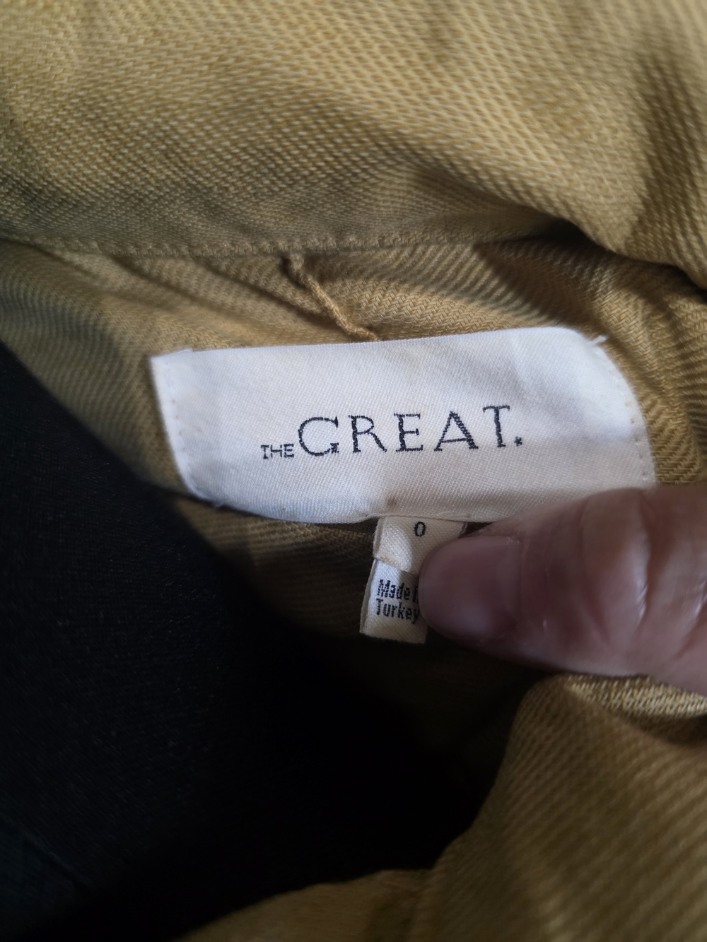THE GREAT. Women’s Utility Chore Jacket in Mustard - Picture 3 of 5